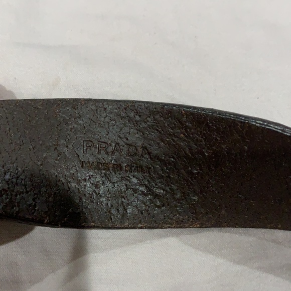 PRADA chocolate brown western buckle belt - Picture 4 of 5